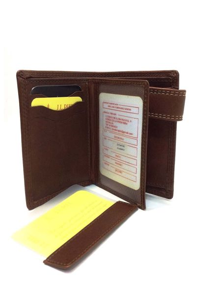 Cartera con monedero hombre piel Cuero JL Natur