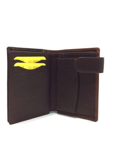 Billetero con monedero hombre piel Marron JL Sand