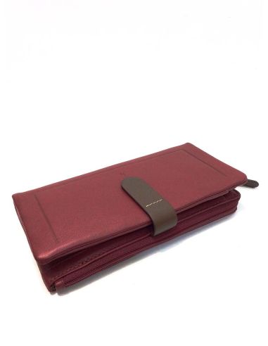 Monedero Billetero Piel Mujer Rojo grande JL Yanira