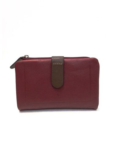 Billetera Piel Mujer Rojo mediano JL Yanira