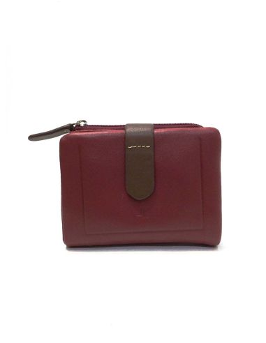 Billetero Piel Mujer Rojo pequeño JL Yanira