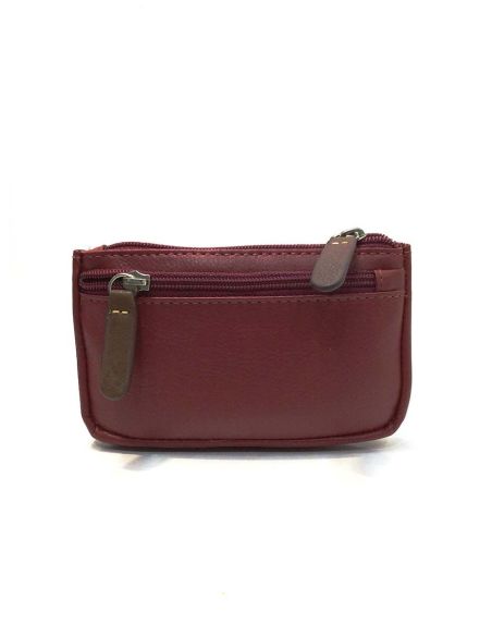 Monedero piel mujer en Rojo Yanira JL