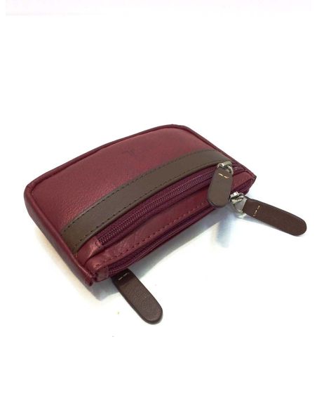 Monedero piel mujer en Rojo Yanira JL