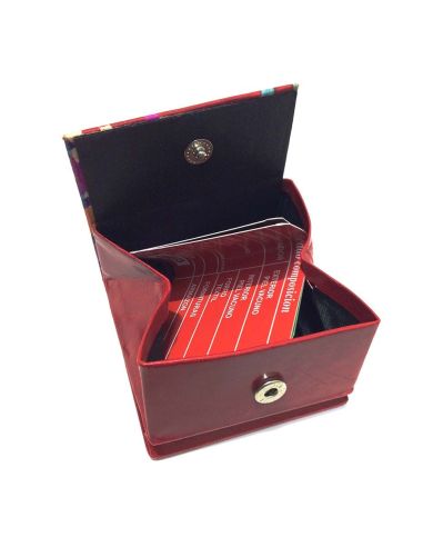 Monedero caja de Piel belmonte con Circulos