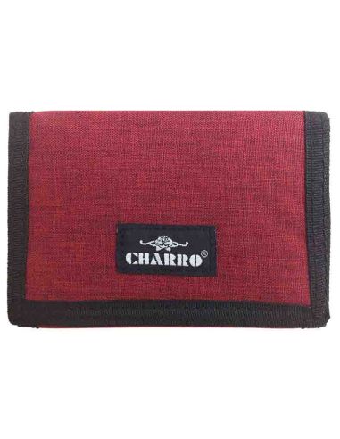 Cartera Juvenil Granate de Nylon Charro