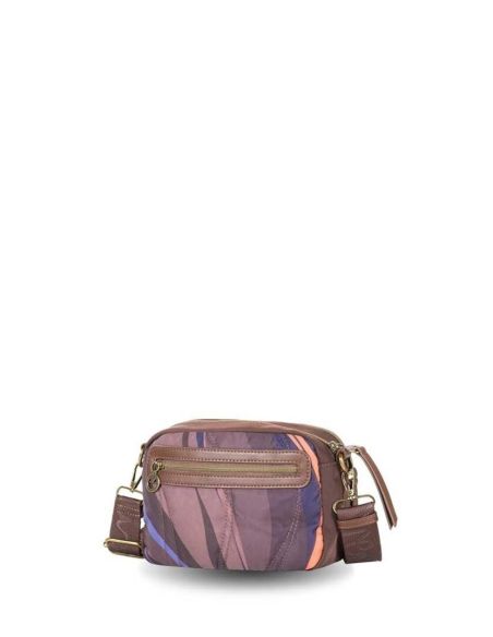 Bandolera de nylon mujer ventis combi marron