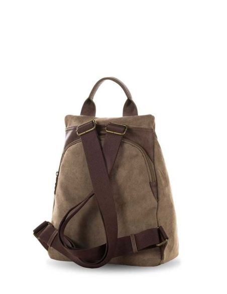 Mochila antirrobo de ventis en antelina Taupe