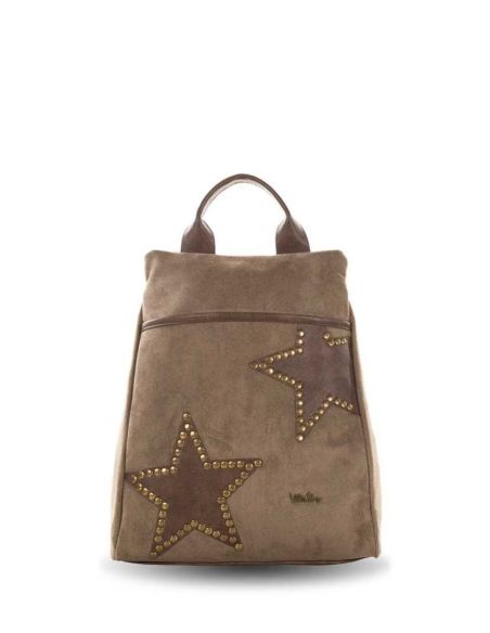 Mochila antirrobo de ventis en antelina Taupe
