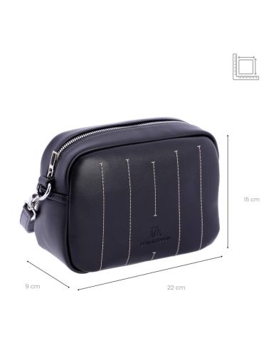 Bolso bandolera Don Algodon Clavelina en Negro