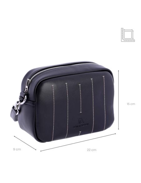 Bolso bandolera Don Algodon Clavelina en Negro