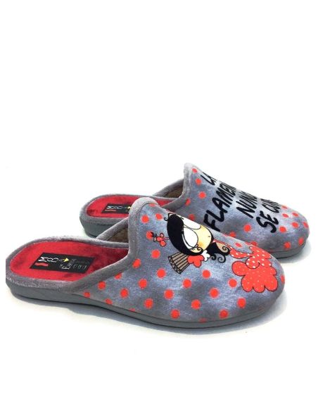 Zapatillas casa mujer abiertas Flamenca