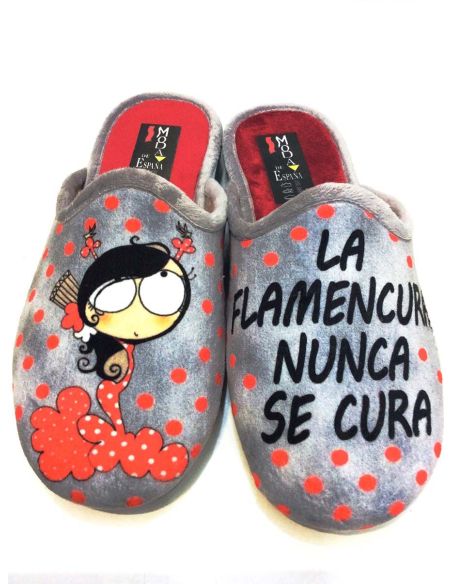 Zapatillas casa mujer abiertas Flamenca
