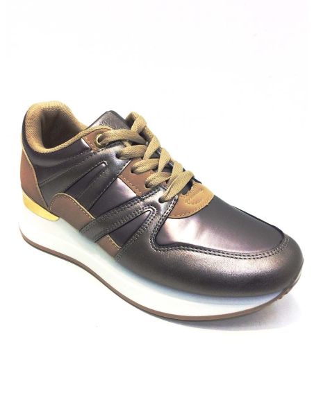 Deportivas mujer vestir color Bronze