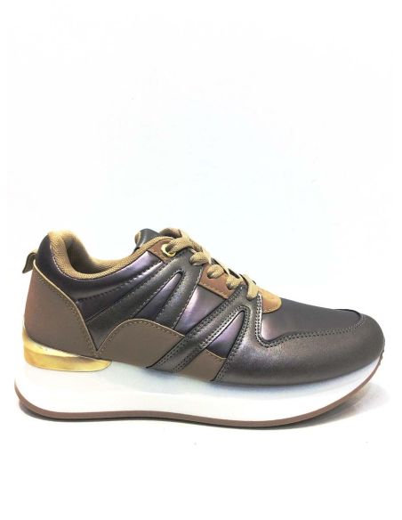 Deportivas mujer vestir color Bronze