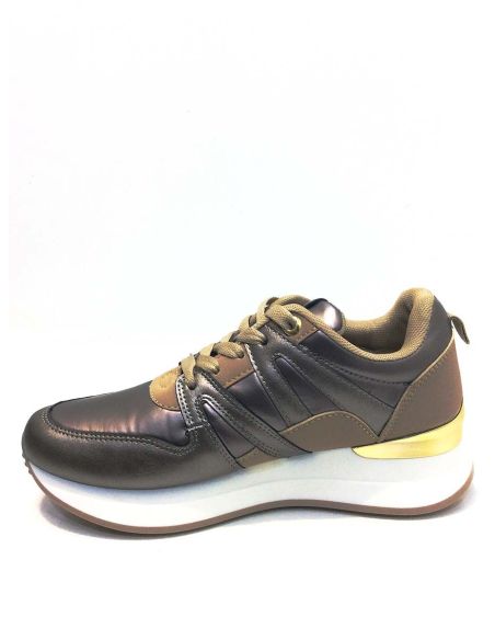 Deportivas mujer vestir color Bronze