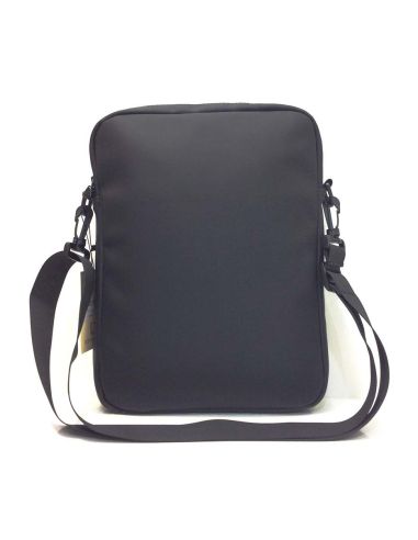 Bolso hombre Ipad Don Algodon en Negro con Naranja