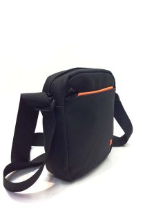 Bolso hombre cruzado Don Algodon en Negro con Naranja 2