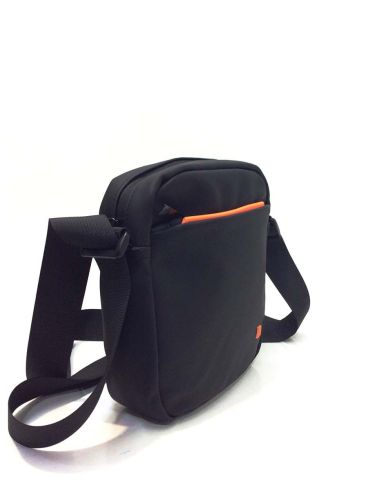 Bolso hombre cruzado Don Algodon en Negro con Naranja