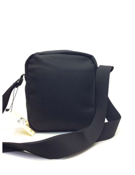 Bolso hombre cruzado Don Algodon en Negro con Naranja