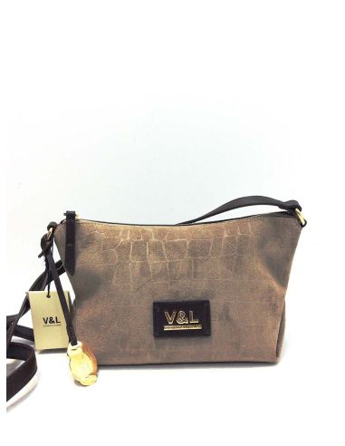 Bolso bandolera para mujer de V&L sauce color Bison