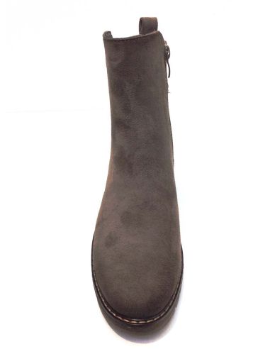 Botin mujer Piel vuelta con cuña en Khaki