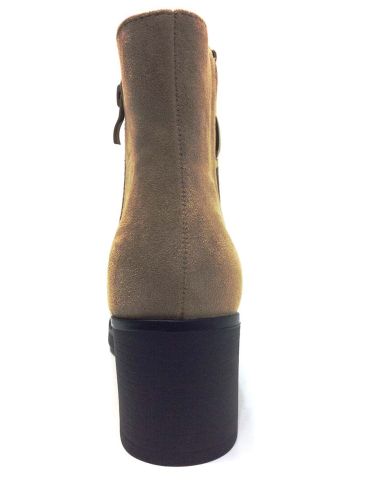 Botin mujer piel vuelta sintética en Khaki