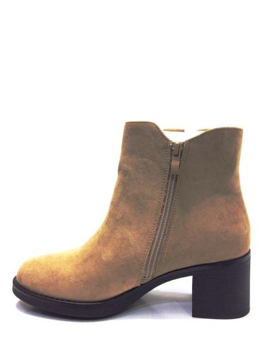Botin mujer piel vuelta sintética en Khaki