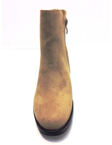 Botin mujer piel vuelta sintética en Khaki