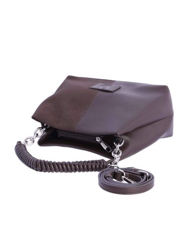 Bolso de mano y bandolera Amichi Sara Marron