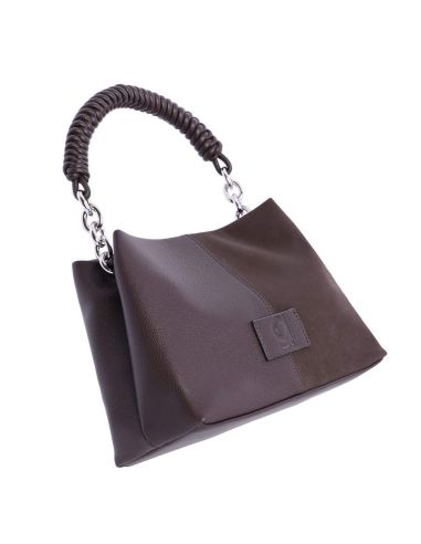 Bolso de mano y bandolera Amichi Sara Marron