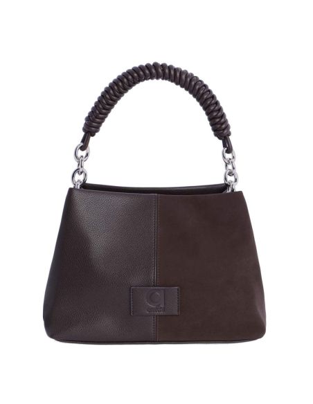 Bolso de mano y bandolera Amichi Sara Marron