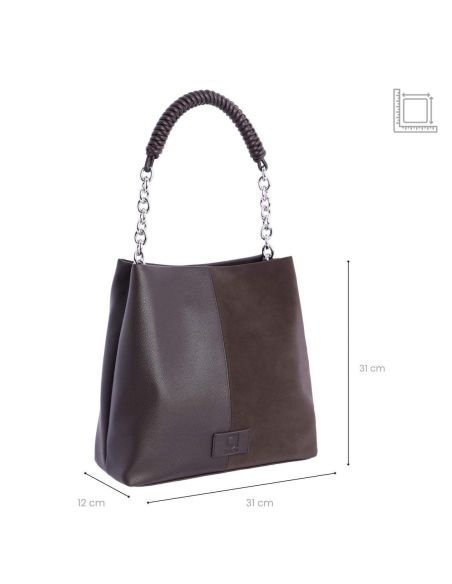 Bolso de hombro Amichi Elsa en Marron