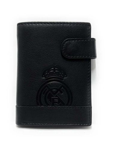 Cartera con monedero del Real Madrid Estadio en Piel Negra