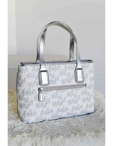 Bolso Shopper Agatha Ruiz de la Prada Print Plata