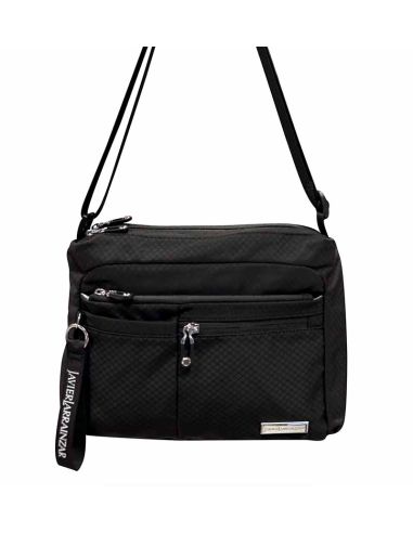 Bolso Bandolera Nylon Negro de Javier Larrainzar